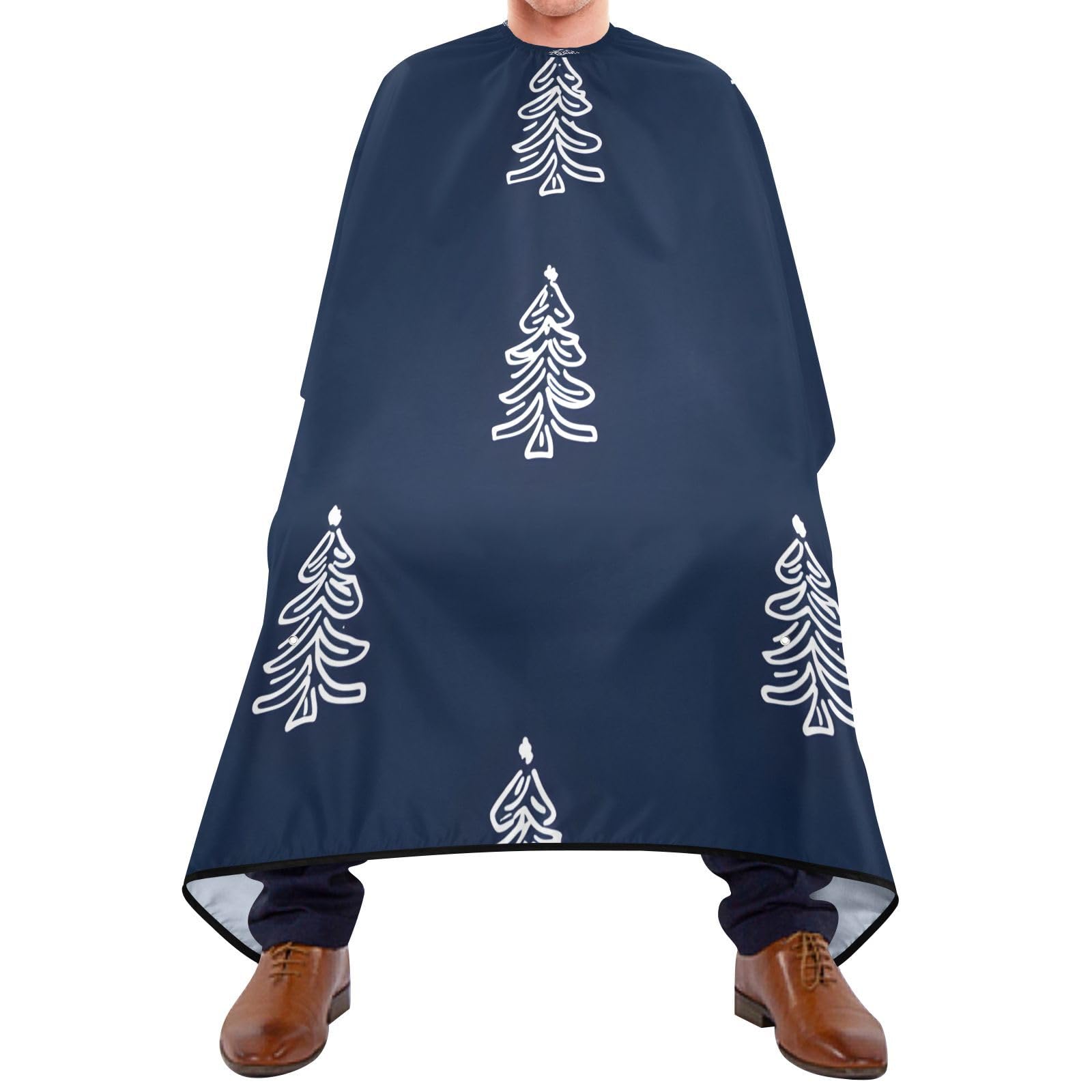 BOESI Graffiti Christmas Tree Pattern Barber Shawl, Waterproof Haircut Shawl, Haircut Salon Apron, Shaving Bib, 55 x 65 inches