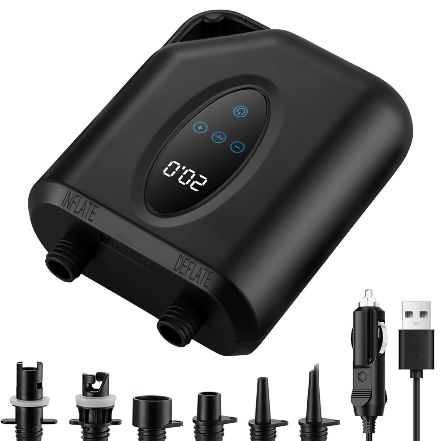 Pompa Elettrica Per Gonfiabili 22PSI - Doppio Stadio Con Spegnimento Automatico Per Paddleboard E Barche - Foto 11