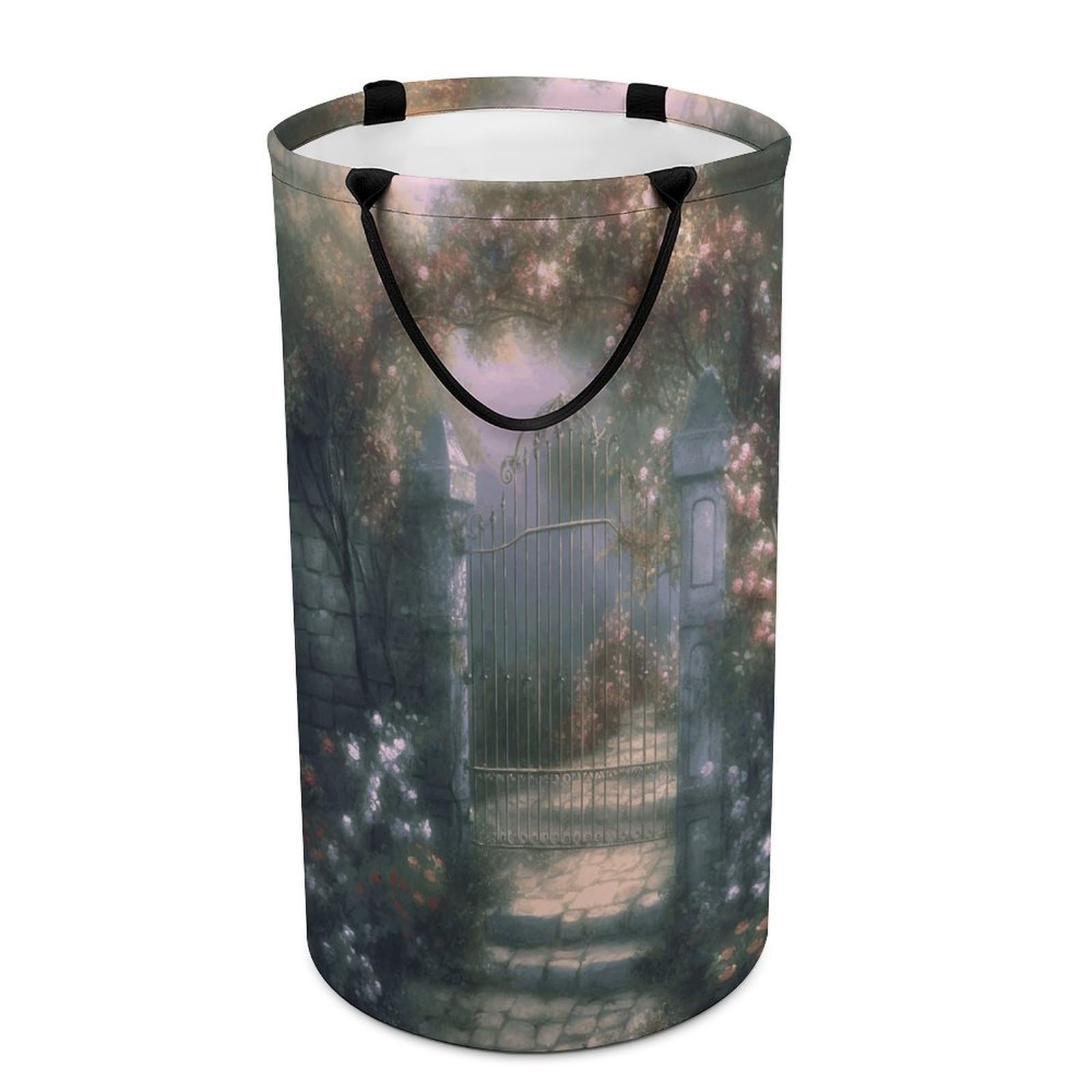 Adfgyerh Style Secret Garden Laundry Basket ，Foldable Waterproof Model ，Laundry Hamper ，Handles On Both Sides Easy To Move ，Storage Basket For Bedroom, Bathroom, Dorm, Laundry Room.