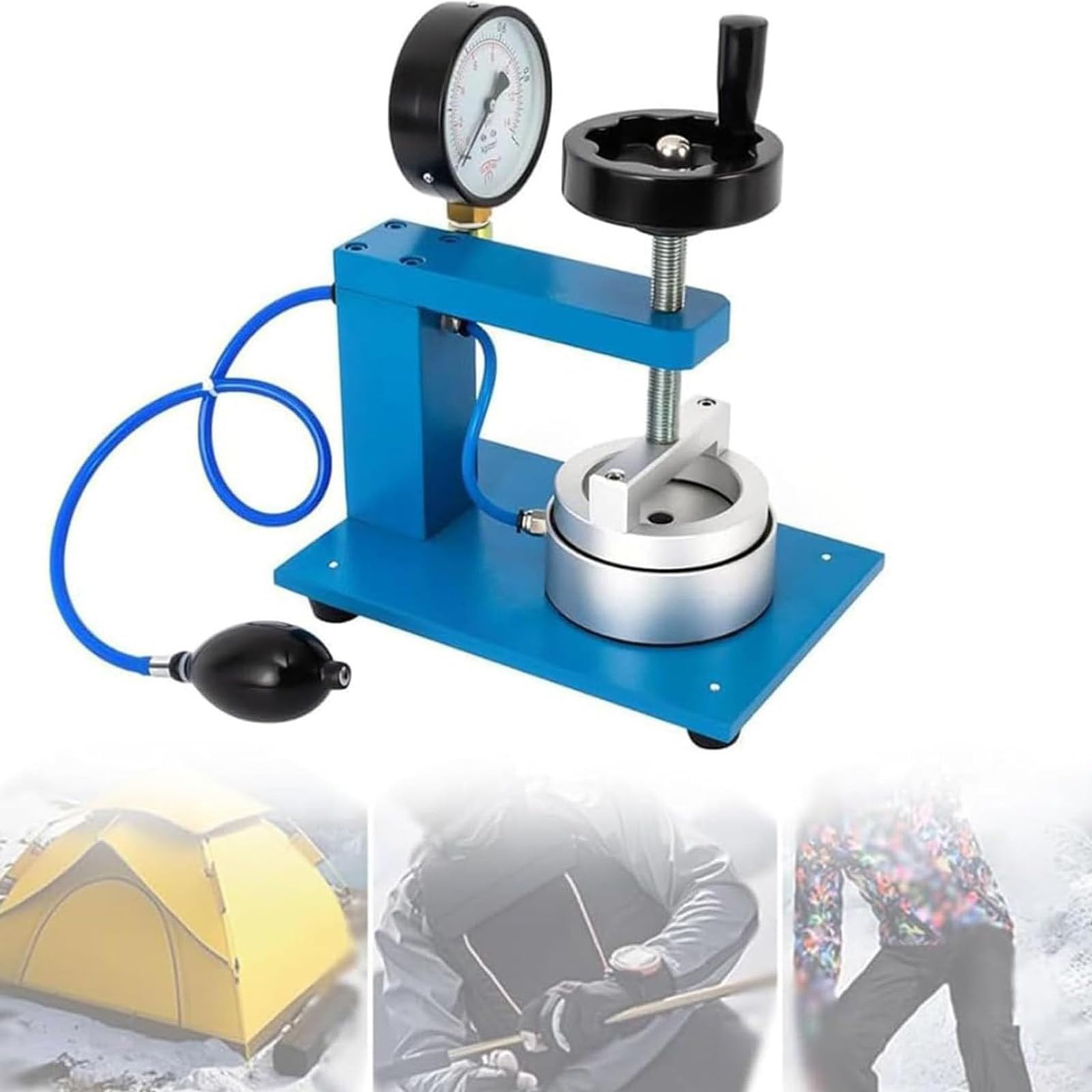DPQYJPP Textile fabric hydrostatic pressure tester, plastic bags garments tents raincoat testing machine with digital pressure gauge, for textile/garment factory 5000mm