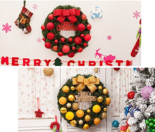 Amazon | クリスマス リース 玄関 ドア ゴージャス かわいい 選べる 3