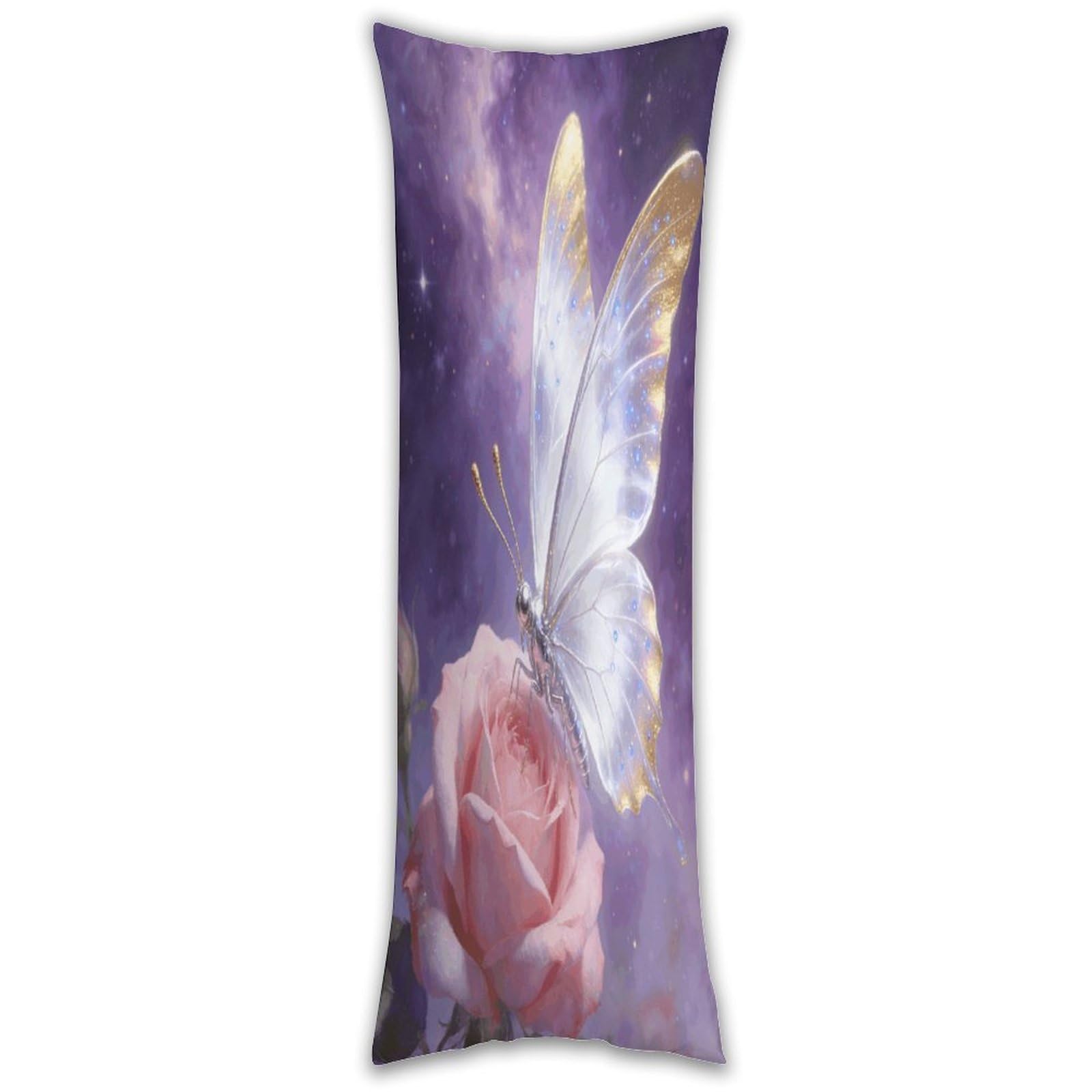 Meijian Xingbutterfly Pillow Cases Breathable Vertical Long Pillowcase Body Pillowcase with Hidden Zipper Closure Soft and Cozy Pillow Cover 20x54 Inches for Bedroom Couch