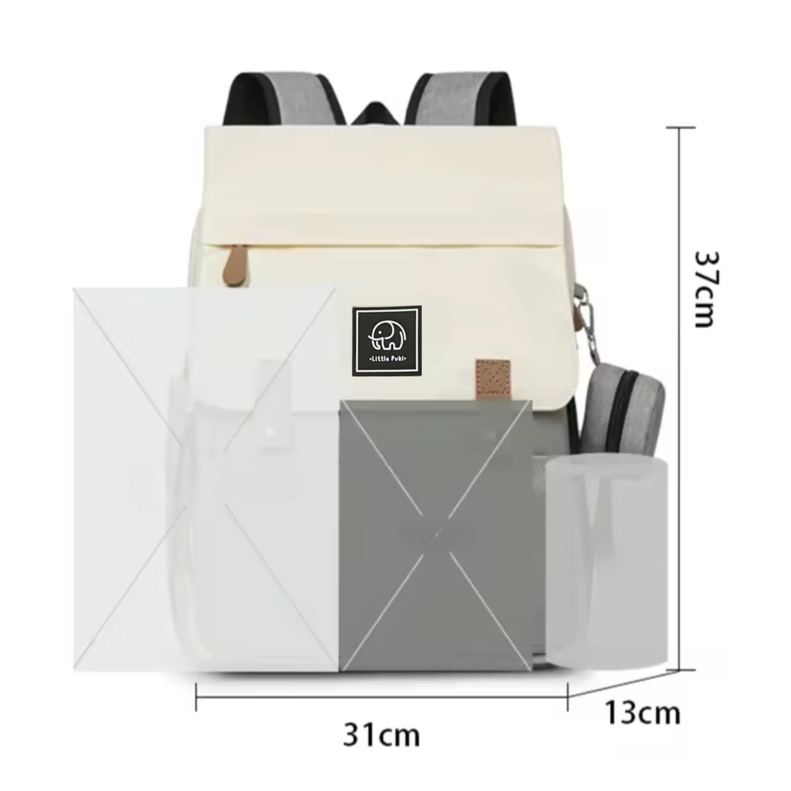 Mochila Pañalera Multifuncional, Bolsa para Pañales Maternidad, Mochila Carrito Bebé unisex, incluye Cambiador Portátil, Correas para cochecito, Dispensador Bolsas Desechables y Portachupete