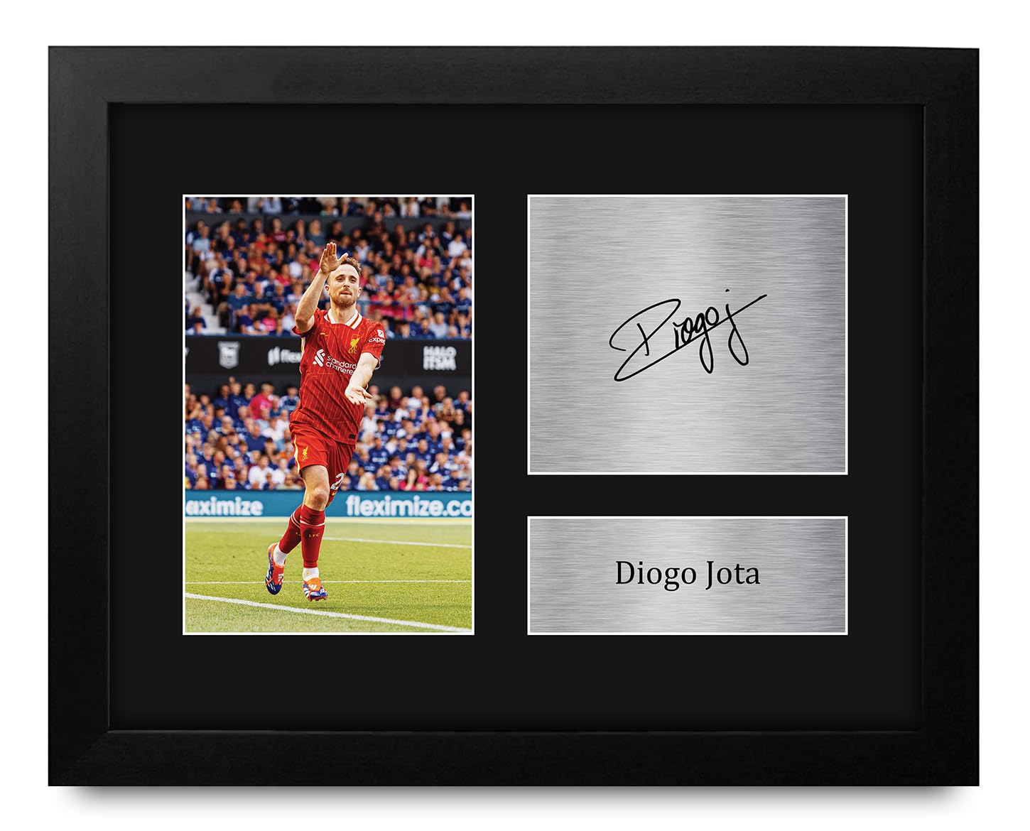 HWC Trading Diogo Jota Liverpool Framed Gifts Printed Signed Autograph Picture for Fans and Supporters - US Letter Size