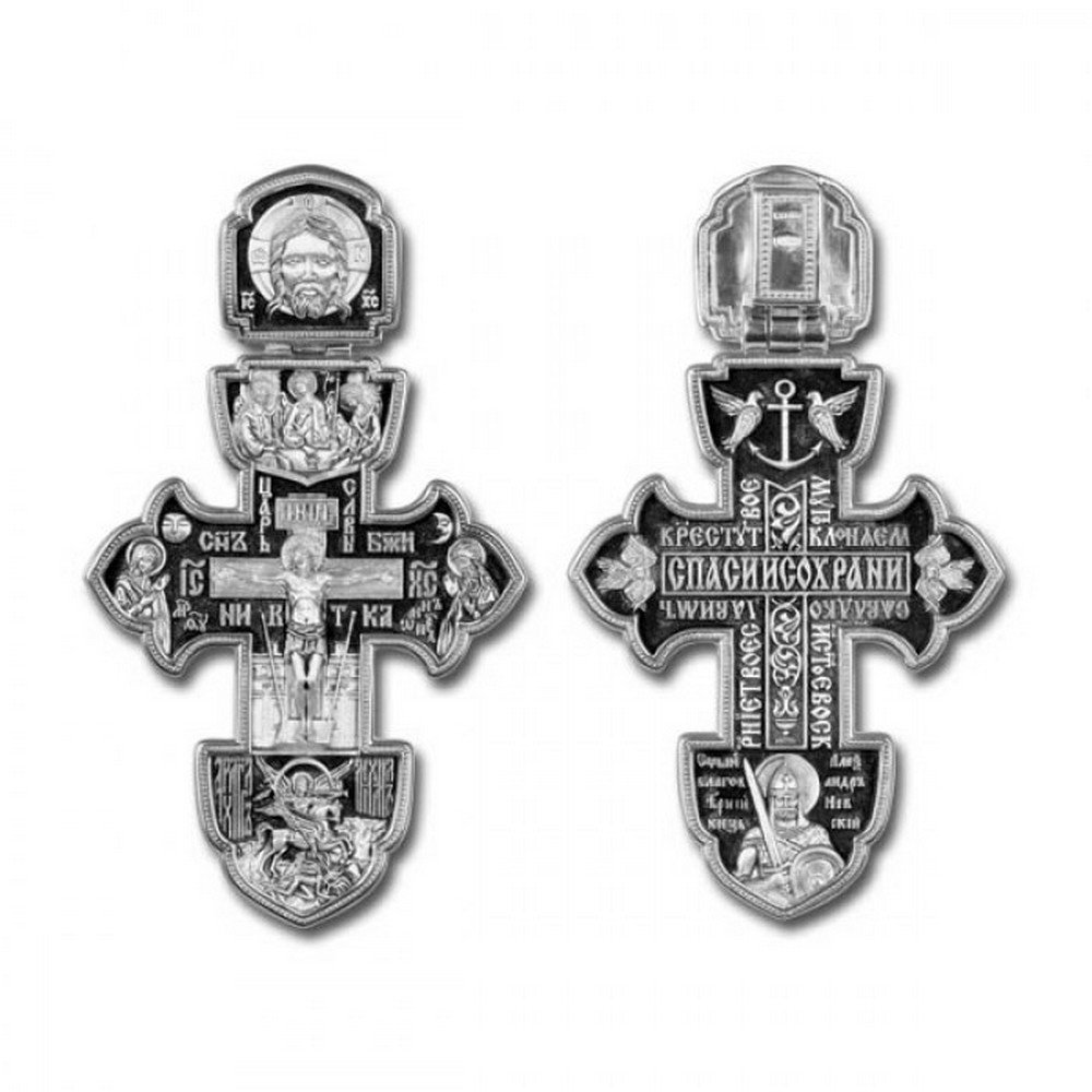 Croix Russe Orthodoxe Du 20ème Siècle En Bronze Et émail En Vente Sur