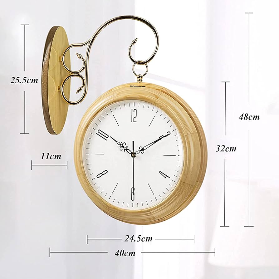 Amazon.com: ZHZHZ Clock Vintage Double Sided Wall Clock