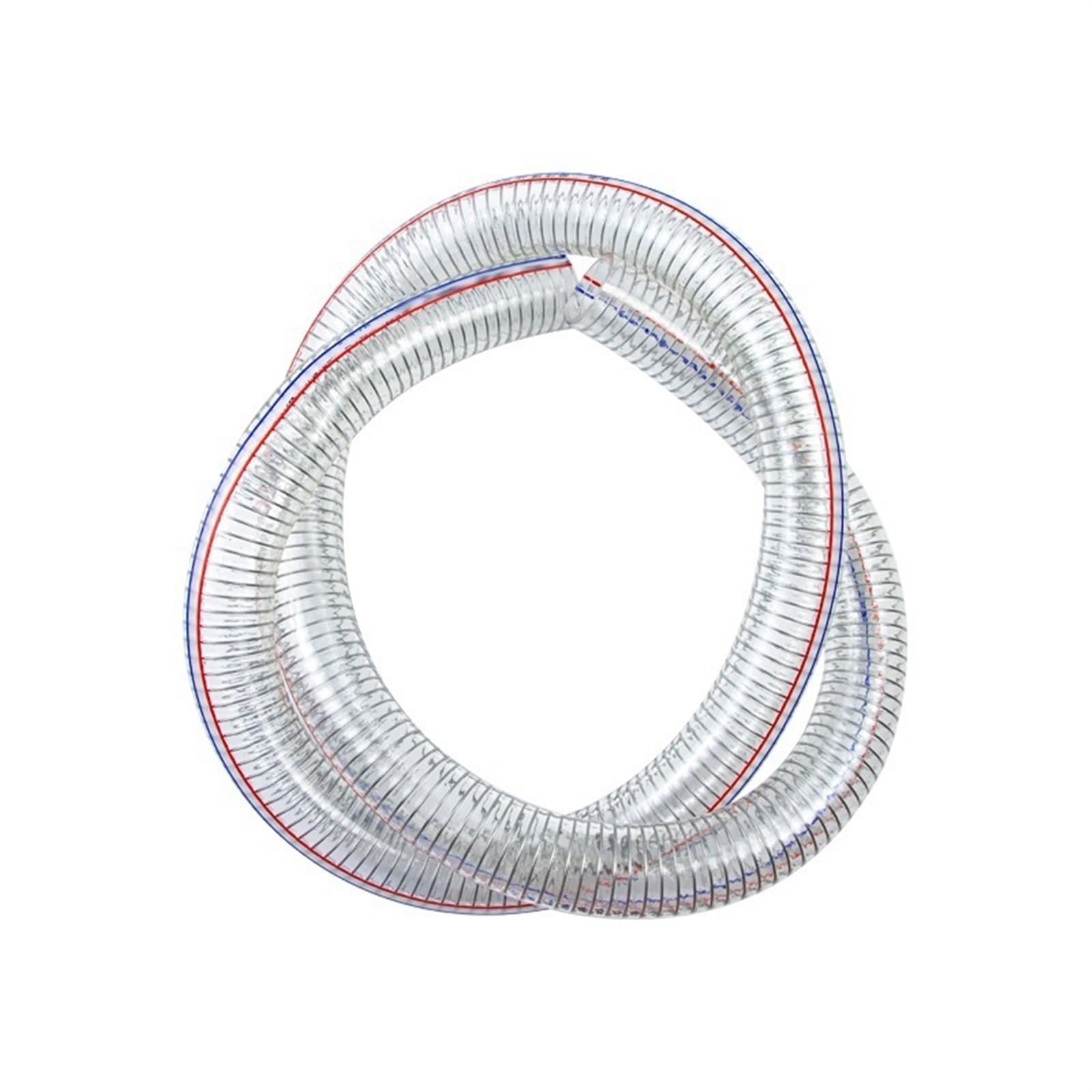 flexiable rubber PVC Transparent Steel Wire Hose Inner Dia 10mm 13mm 16mm 19mm 22mm 25mm to 75mm Outer Dia 15-83mm Plumbing Watering Hose Tubing 1 Meter drain elastic (Size : 50x58mm)