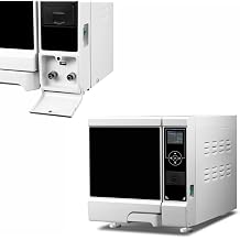 USA Mini 8L/12L Digital Screen Tabletop Autoclave Steam Sterilizer,1800W Class B Vacuum Drying Function with Water Tank,USB Ports Automatic Autoclave High Pressure Temperature Sterilization 12L