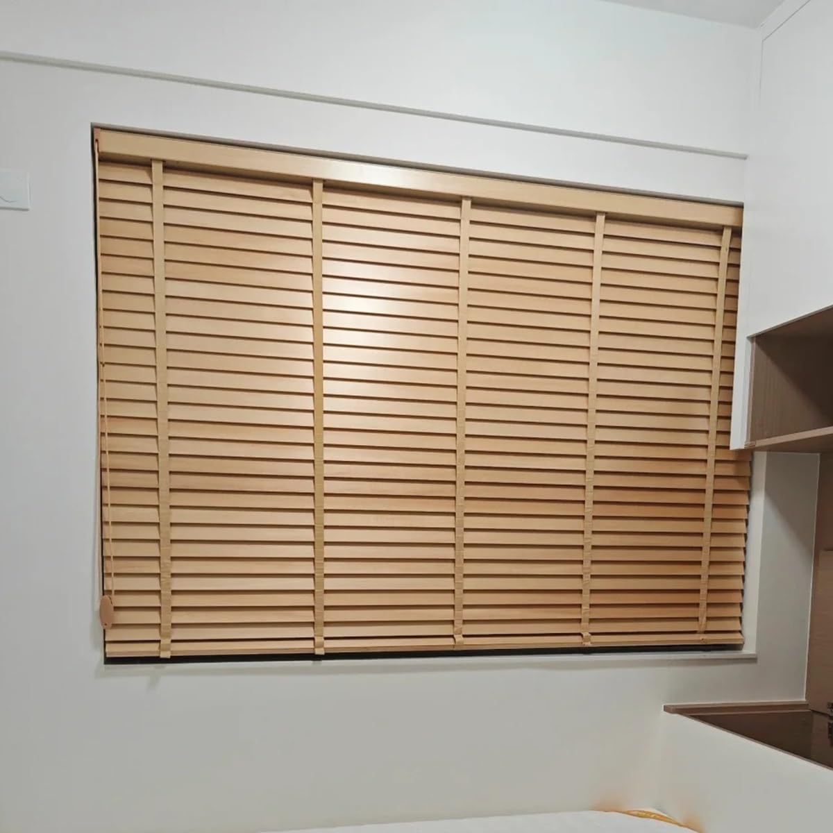 Amazon｜ナチュラル ウッドブラインド 幅120/125/130/135/140/150/155