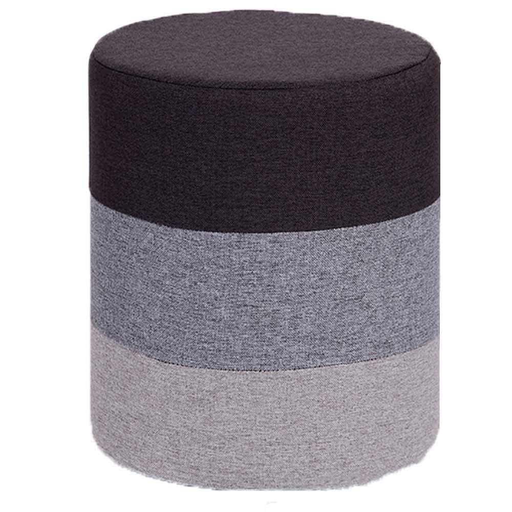 Banc rond de chaussure et repose-pieds de couture en tissu coloré