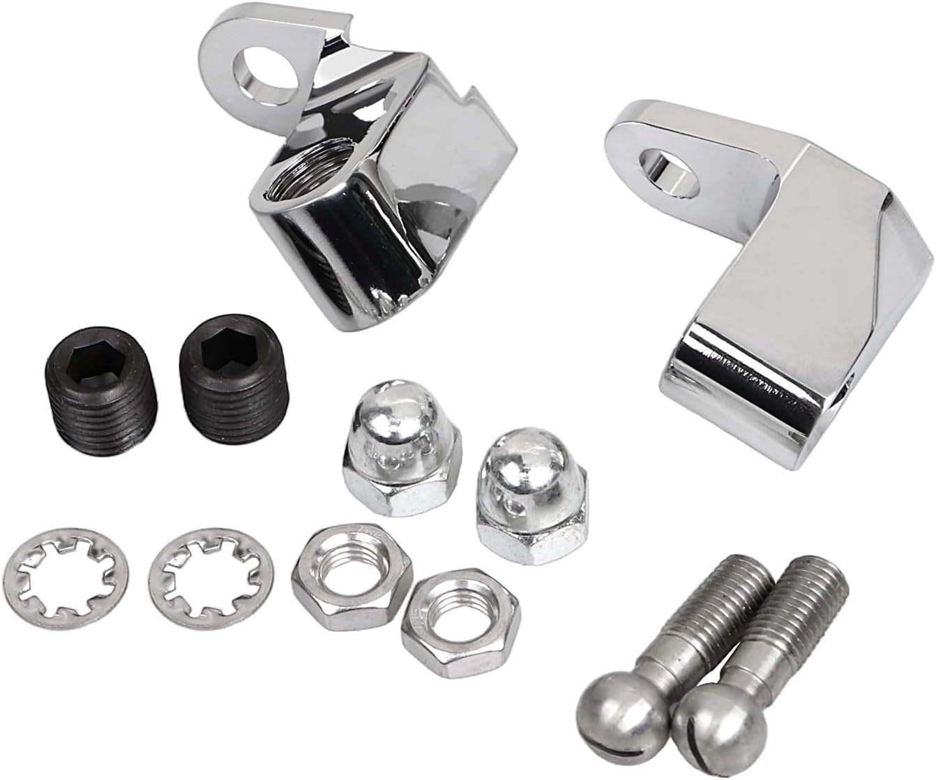 Chrome Aluminum Front Turn Signal Mount Bracket for Harley Softail Springer Fat Boy Dyna Wide Glide Super Glide 2003-2017 & Sportster 1986-2003