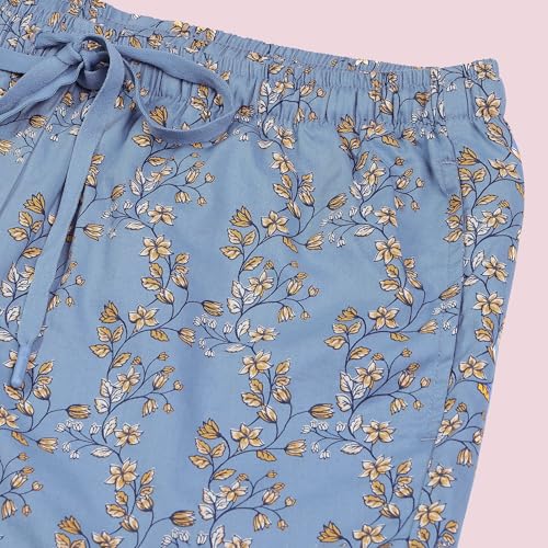 Image of Enamor Mid Rise Full Length Adjustable Drawstring Hangout Pant for Women - Relaxed Fit, Combed Cotton - E4A5