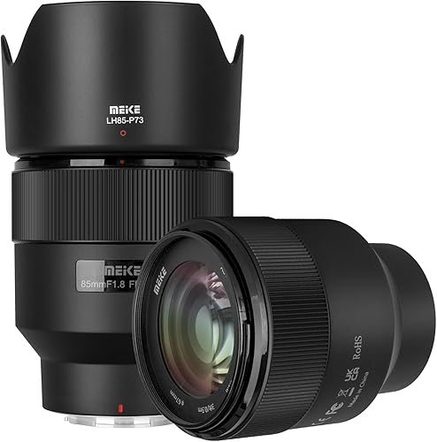 Meike Lente AF STM de fotograma completo F1.8 de 3.346 in (motor paso a paso), gran apertura de enfoque automático, teleobjetivo mediano fijo para
