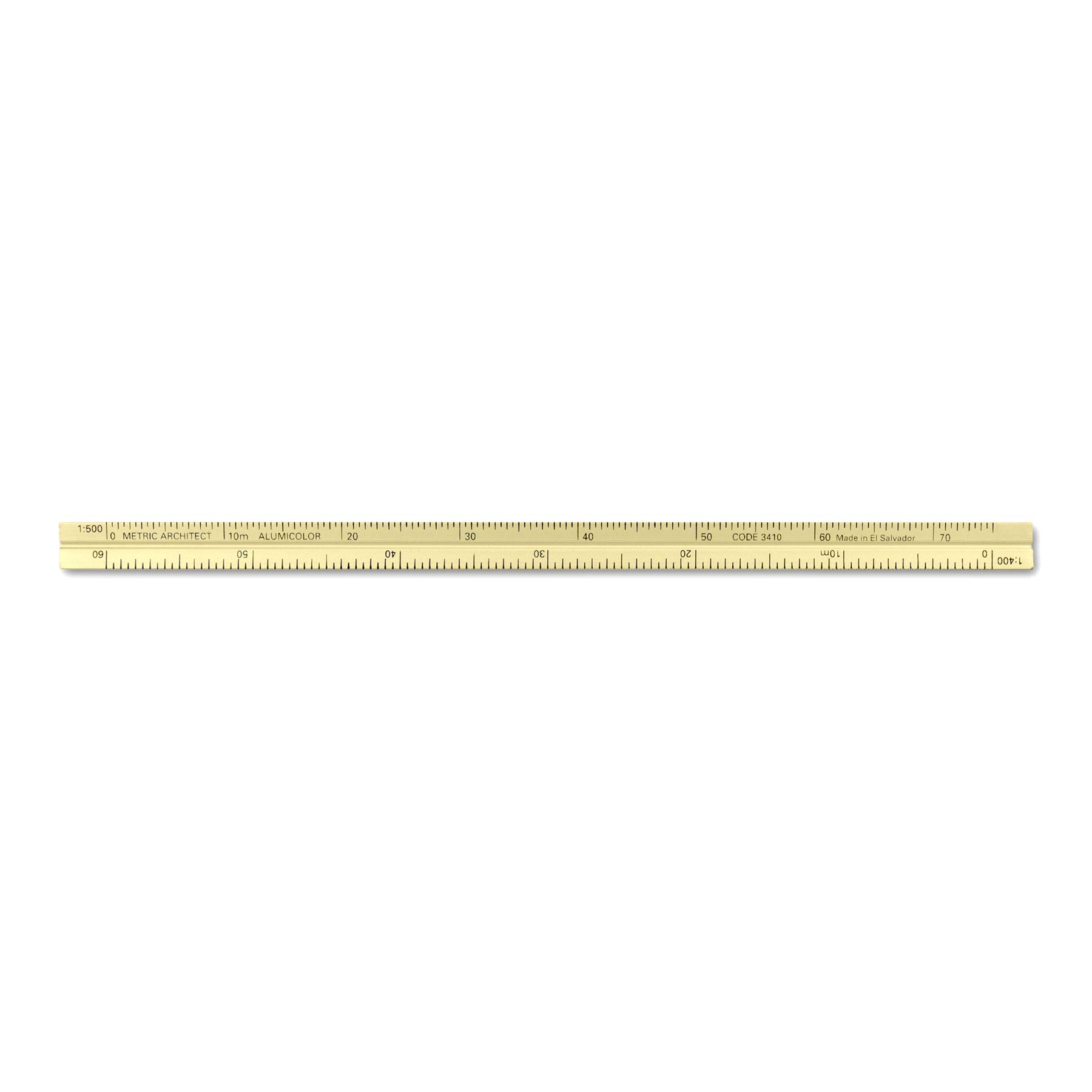 Alumicolor Aluminum Architect - Báscula métrica de bolsillo, 15 cm, color dorado