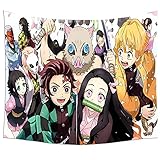 PIEHIK Demon Slayer Tapestry Anime Wall Hanging Backdrop Party Decoration Banner for Living Room...