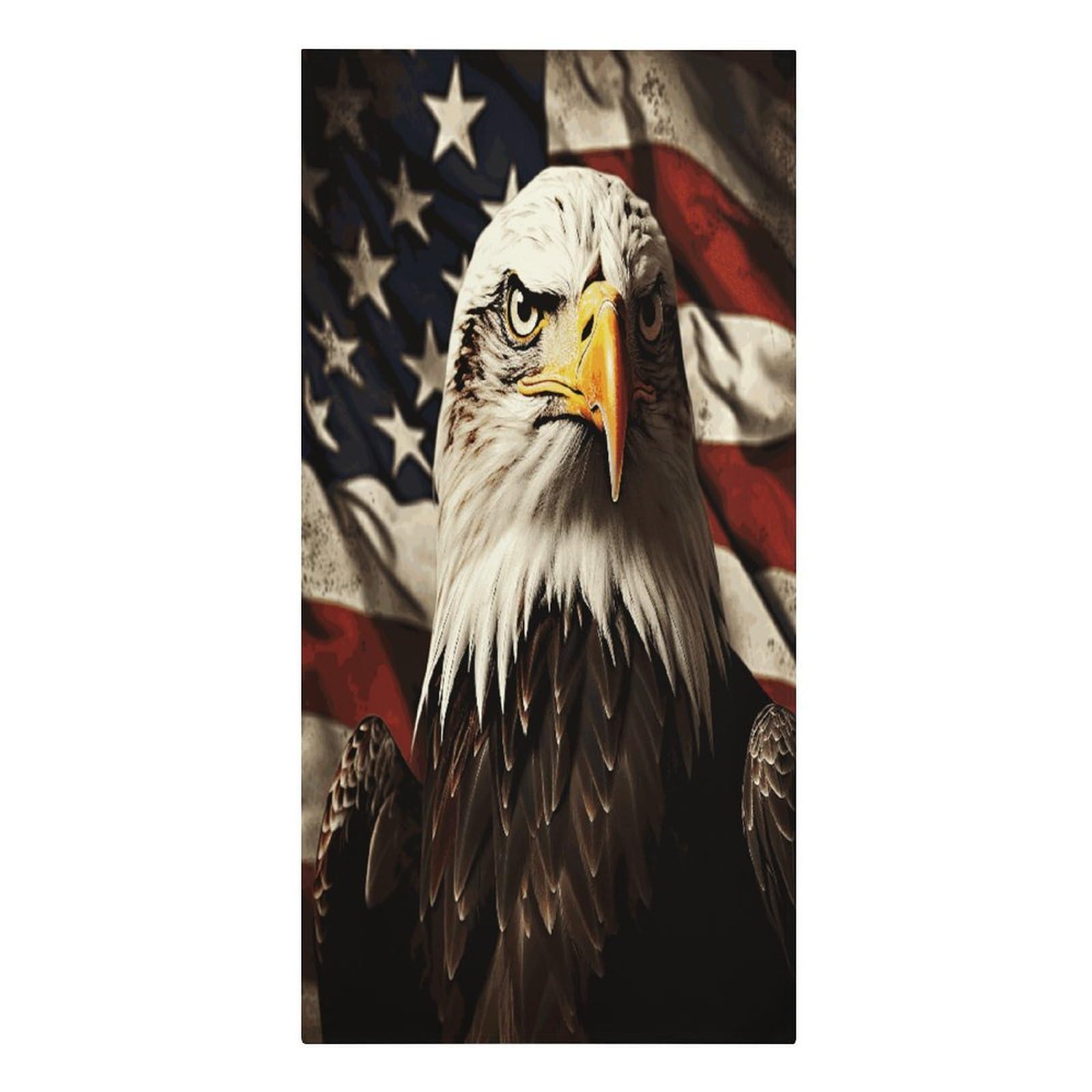 FekiLoot Bald Eagle Flag Veterans Towels Soft Oversized Beach Towels Absorbent Sand Free Bath Towel Travel Compact Swim Towels Lightweight Quick Dry Pool Towel Large Beach Blanket 30" X 61"