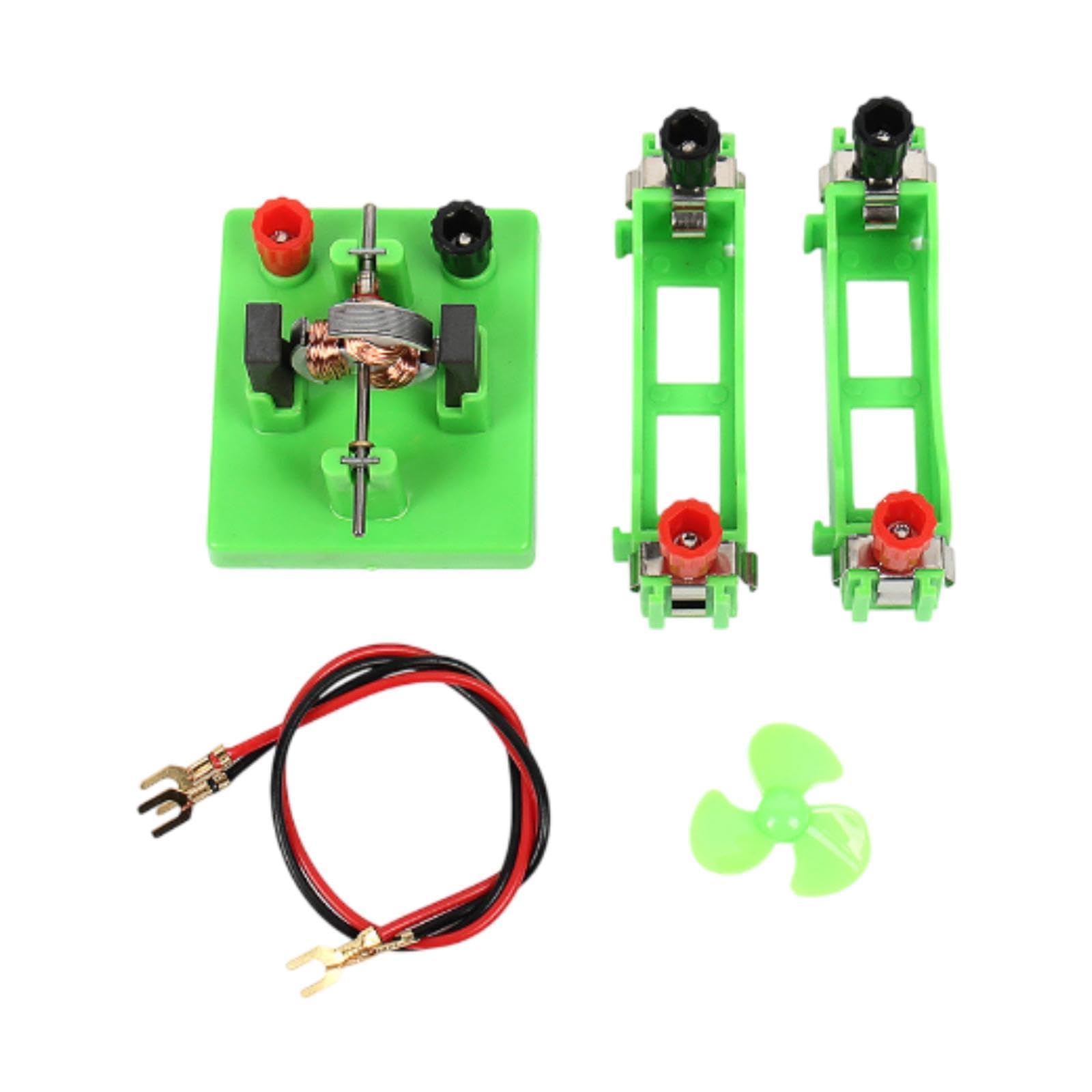 TIANQIHAO Open Frame Dc Electromagnetic Motor Model With Fan Diy Electric Experiment Kit Electromagnetism Teaching Apparatus Electrical Energy Conversion Demonstrator For School Ph