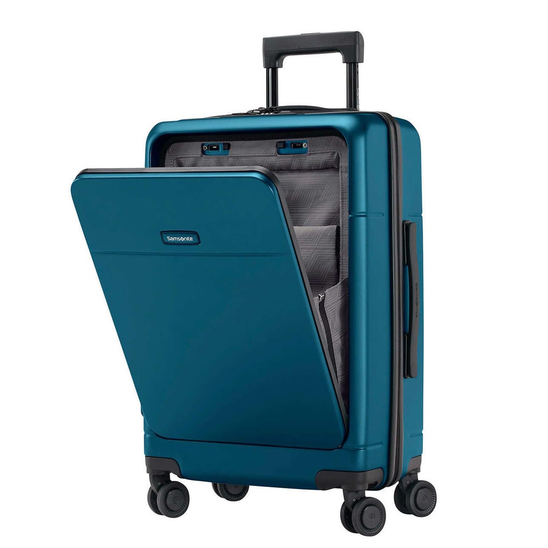 Samsonite Sentinel Carry-on Spinner Luggage With Dual Sided TSA Lock And USB Port - Blue