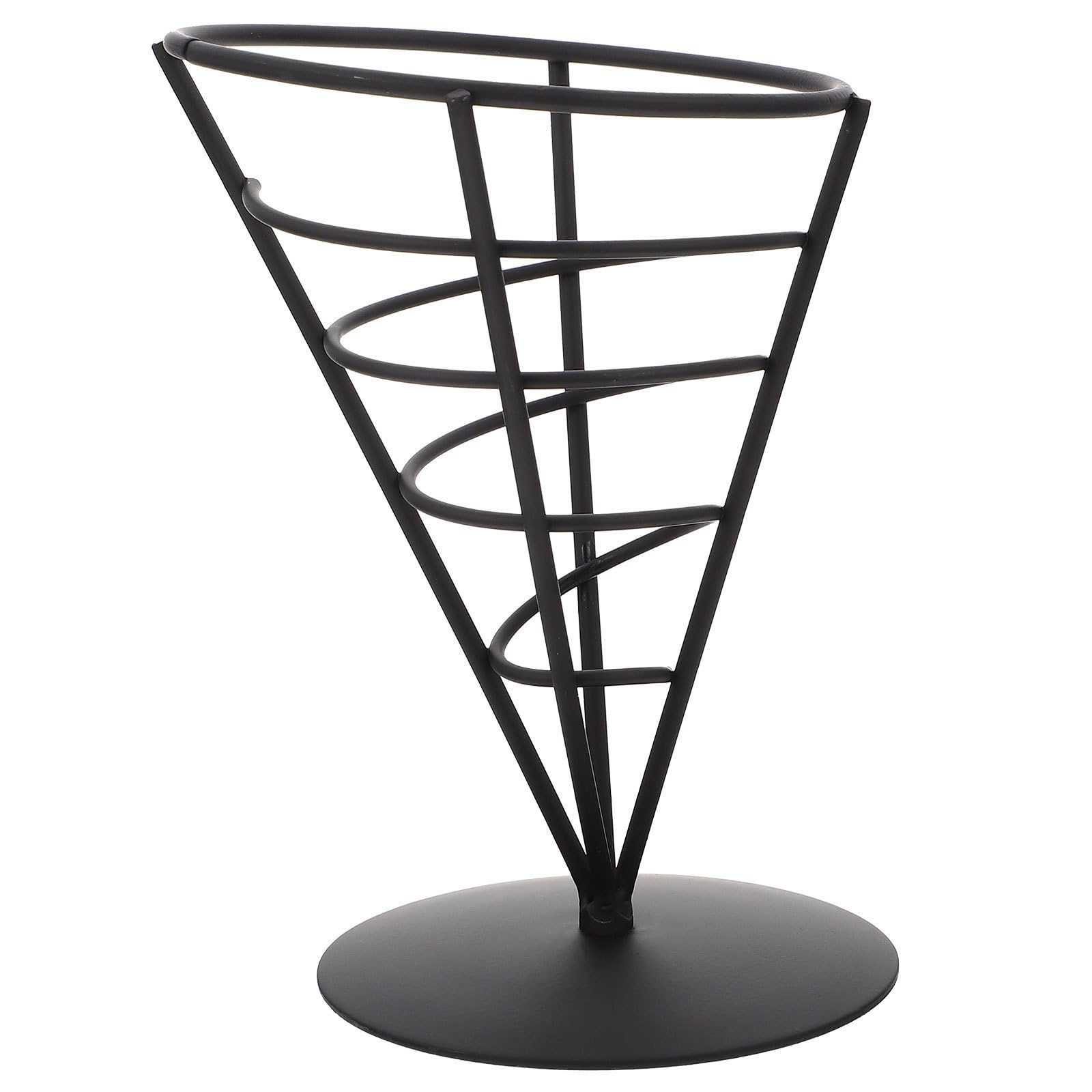 Soporte de hierro para papas fritas y estante negro de bocadillos Artibetter