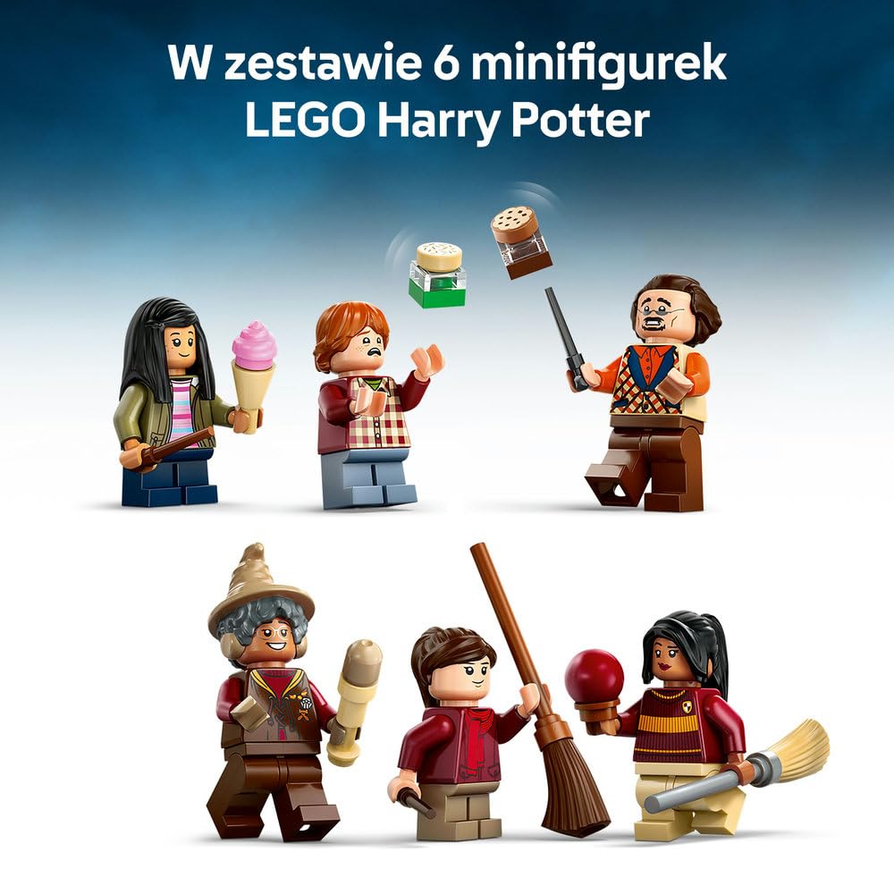 LEGO Harry Potter Markowy sprzęt do quidditcha i lodziarnia 76452 | Modele sklepów, zabawka dla 8-latka, prezent dla fana Harry’ego Pottera, zestaw klocków dla dzieci, 795 elementów
