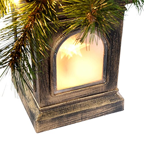 WeRChristmas PreLit Victorian Pine Christmas Tree with 80 Warm White