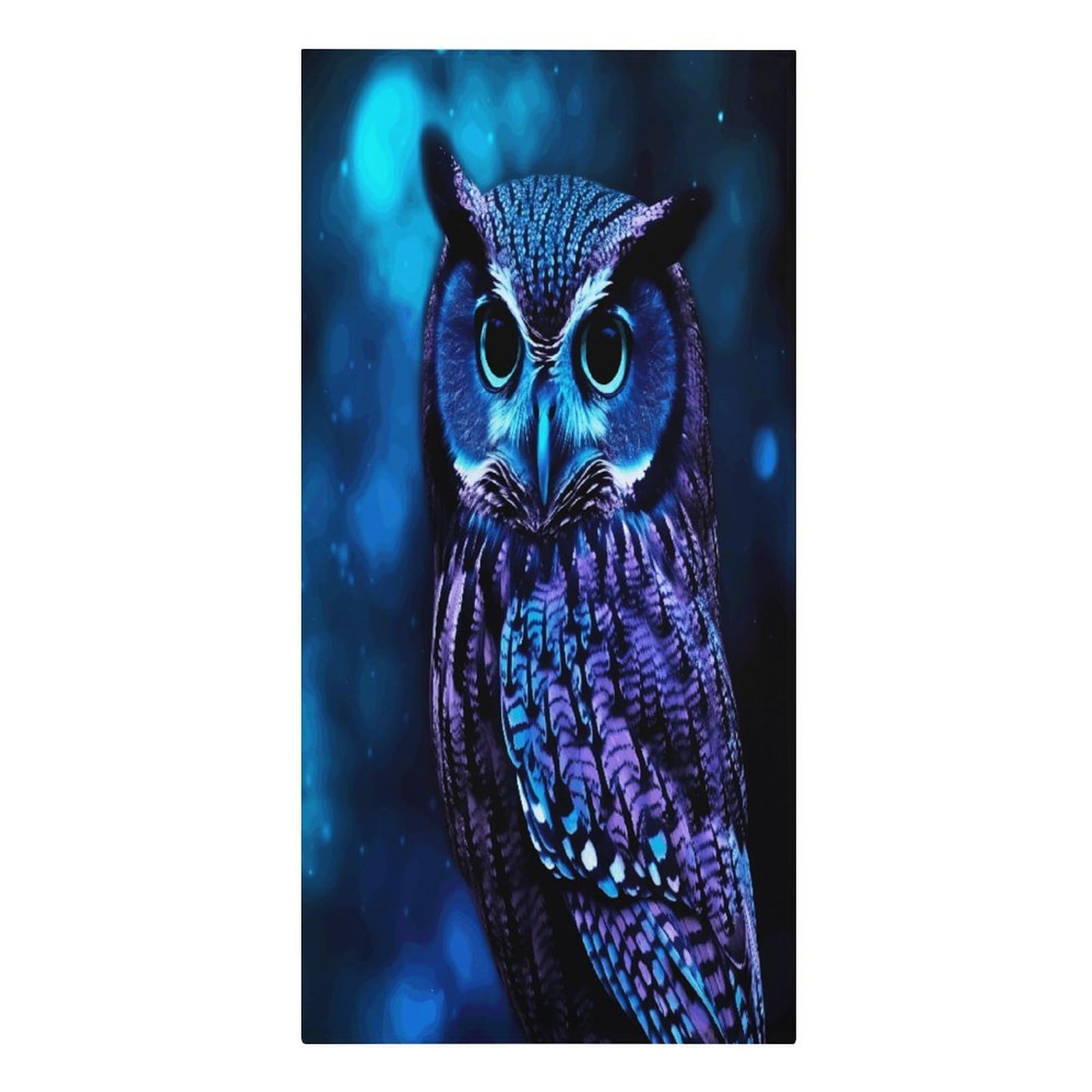 VstaDank Blue Owl Beach Towel Vacation Essentials Sand Free Soft Quick Dry Swim Towels 61"x30" Modern Extra Large Towels Lightweight Microfiber Beach Towel for Swimming Pool