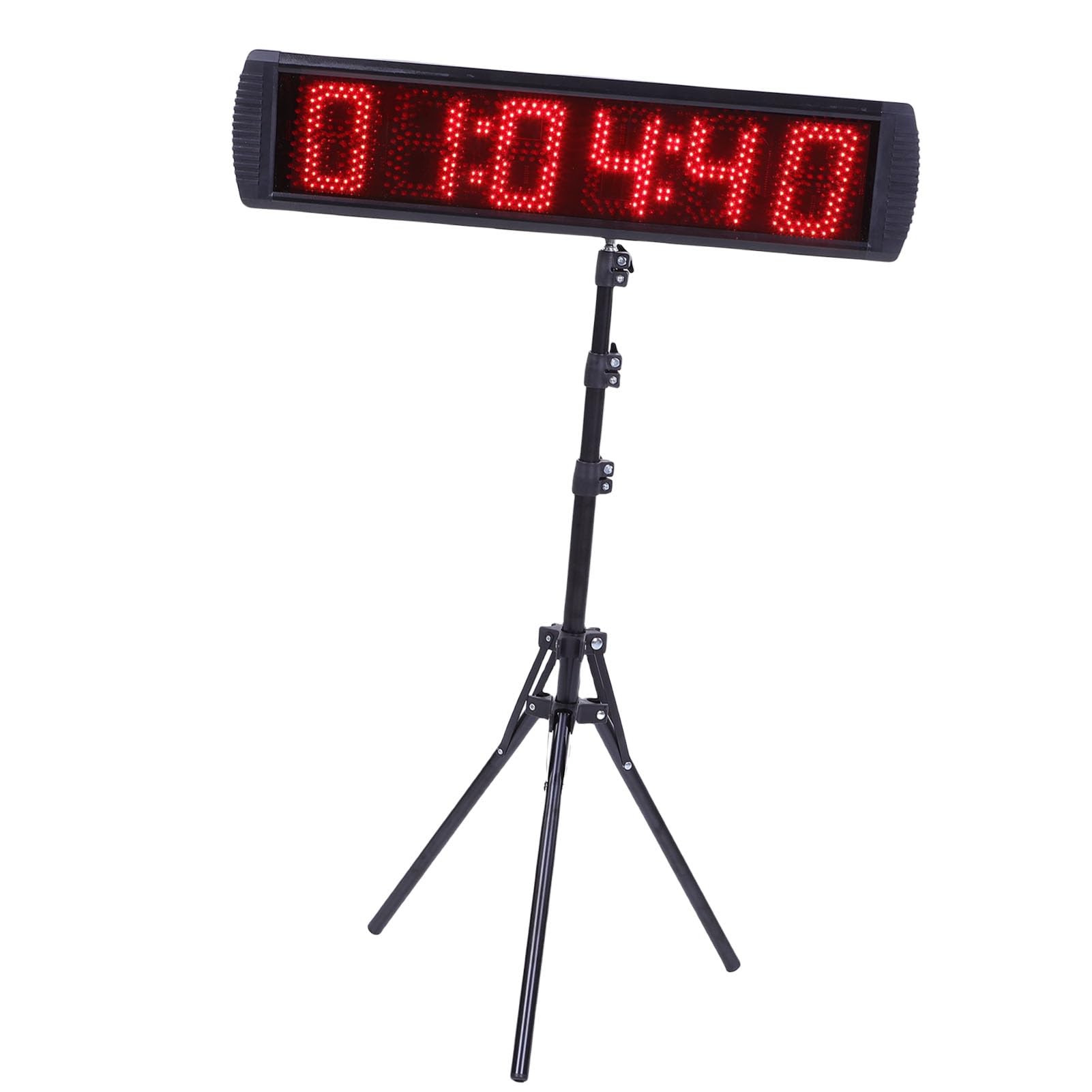 Jeffergarden Reloj Digital LED de Temporizador de 6 Dígitos con Trípode Control Remoto Cuenta Regresiva Cuenta Progresiva para Gimnasio Aula