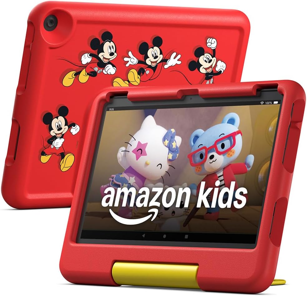 Fire HD 10 Kids tablet (newest model) ages 3-7 | Bright 10.1" HD screen with included ad-free and exclusive content, robust parental controls, 13-hr battery, 32 GB, Disney Mickey Mouse