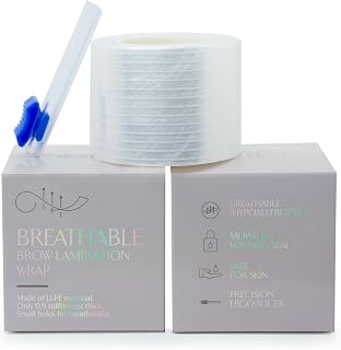 2 Pack Upgraded Breathable Brow Lamination Wrap 1000 Ft Premium Preservative Plastic Film for Eyebrow Laminationm, Lash Lift & Lip Blush, PMU Microblading Kit 40mm Width Professional Use