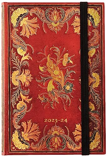 Paperblanks - Agenda De 18M (Jul 23 - Dic 24) Fiammetta Mini(9,5 X 14Cm) Horizontal Semana Vista Y Cierre Con Banda Elástica Rojos Y Dorados Español En Oferta Paperblanks Agendas De 18 Meses 2023-2024 Fiammetta | Apaisado | Mini (95 × 140 Mm)