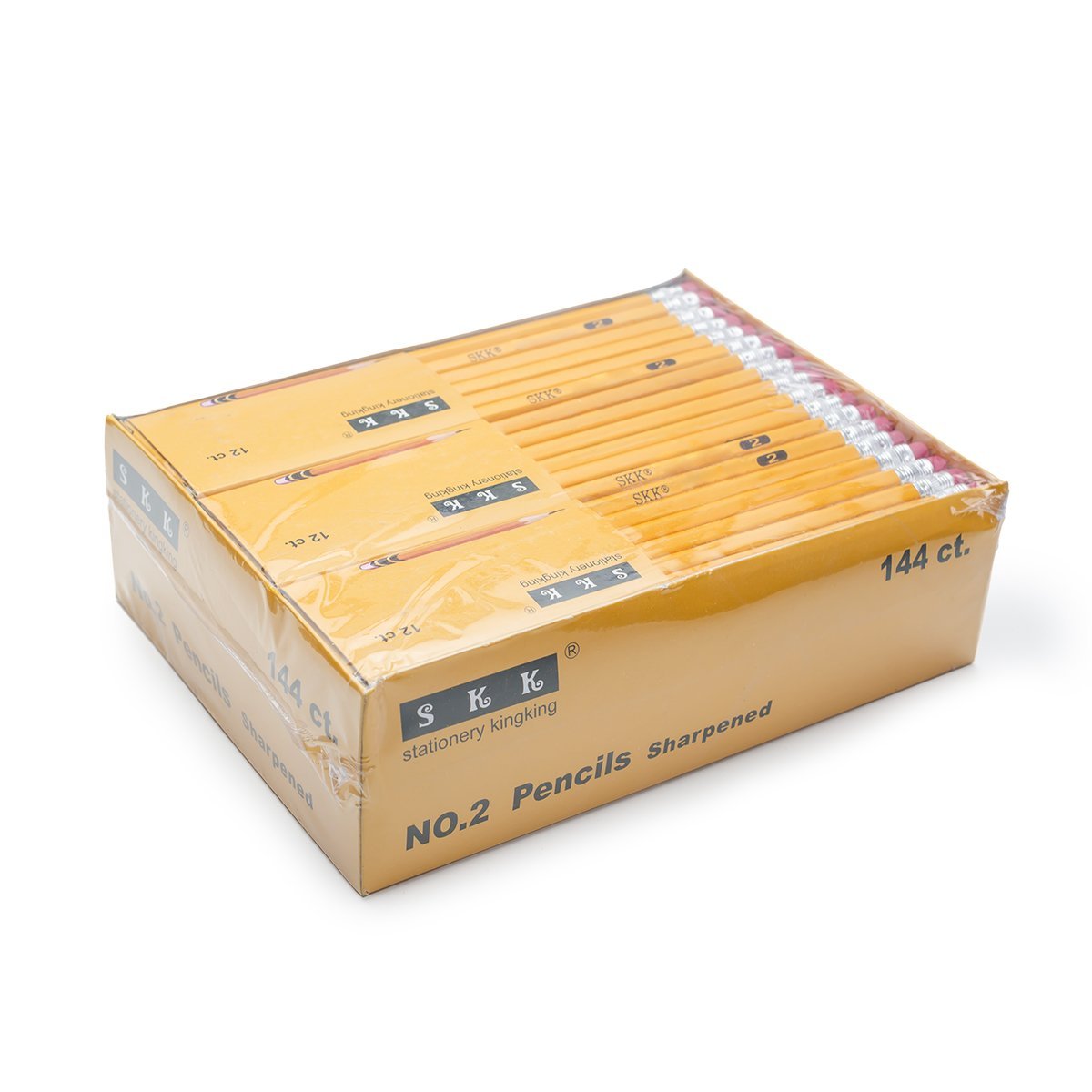 Amazon | SKKSTATIONERY 削り済み鉛筆 消しゴム上部で削った鉛筆