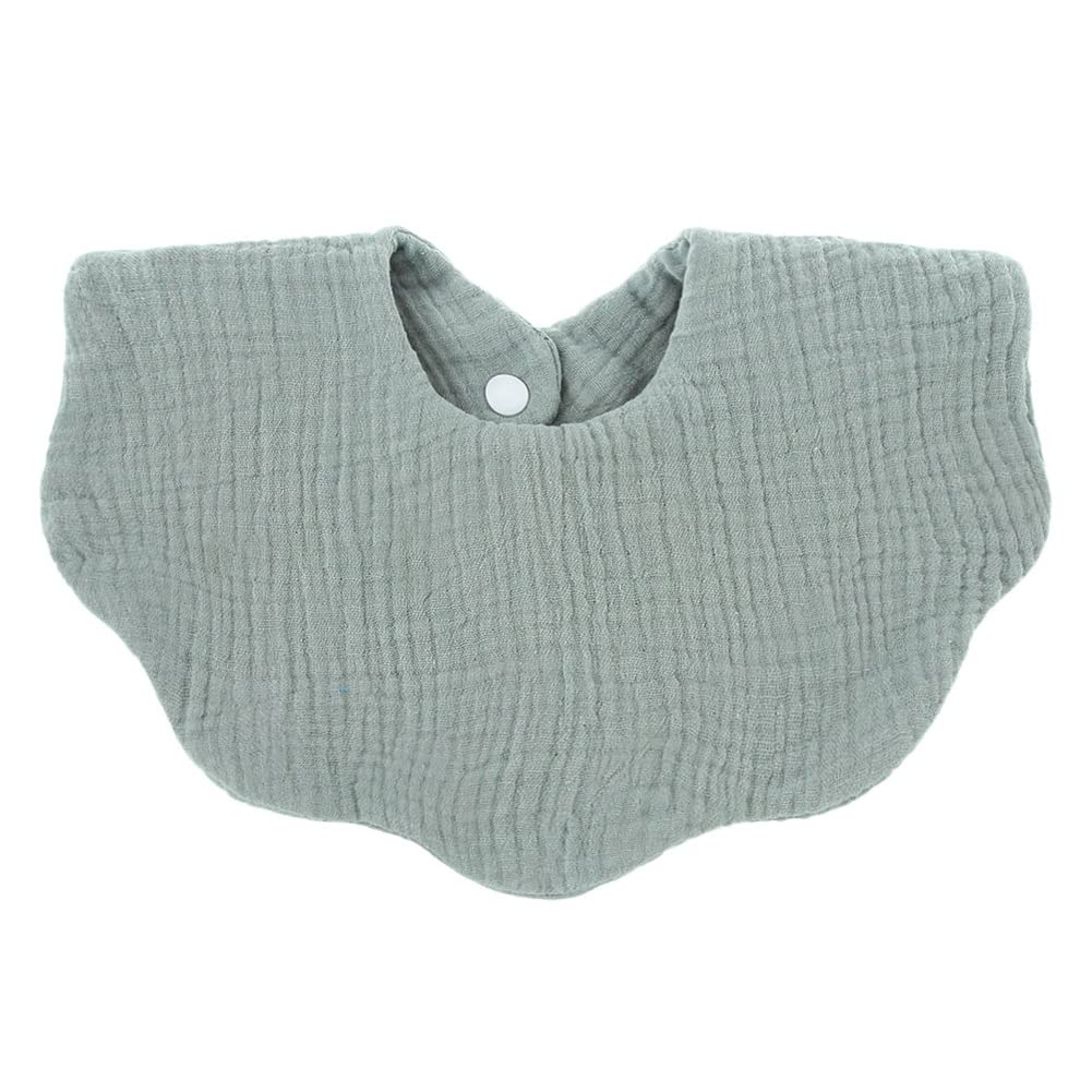 Surakey Organic Cotton Drool Bibs for Boys & Girls, Muslin Bibs for Drooling & Teething Newborn Infant (Green)