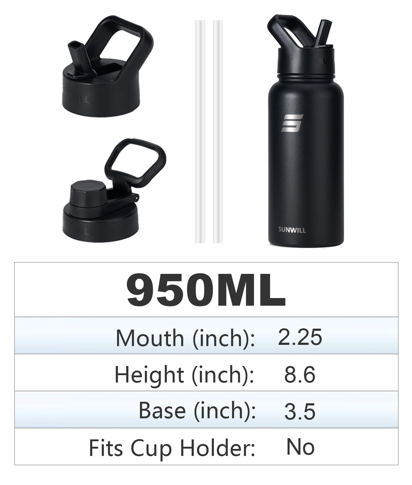 SUNWILL Metal Water Bottle 1l Stainless Steel - Image 4