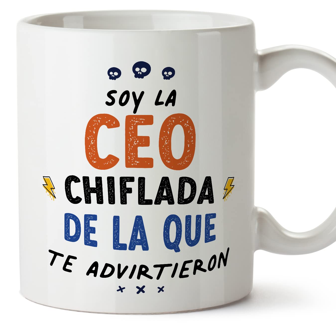 MUGFFINS CEO Woman Mug - in Spanish - Todos te advirtieron - Funny Gift for Colleagues - Ceramic 11oz Mug