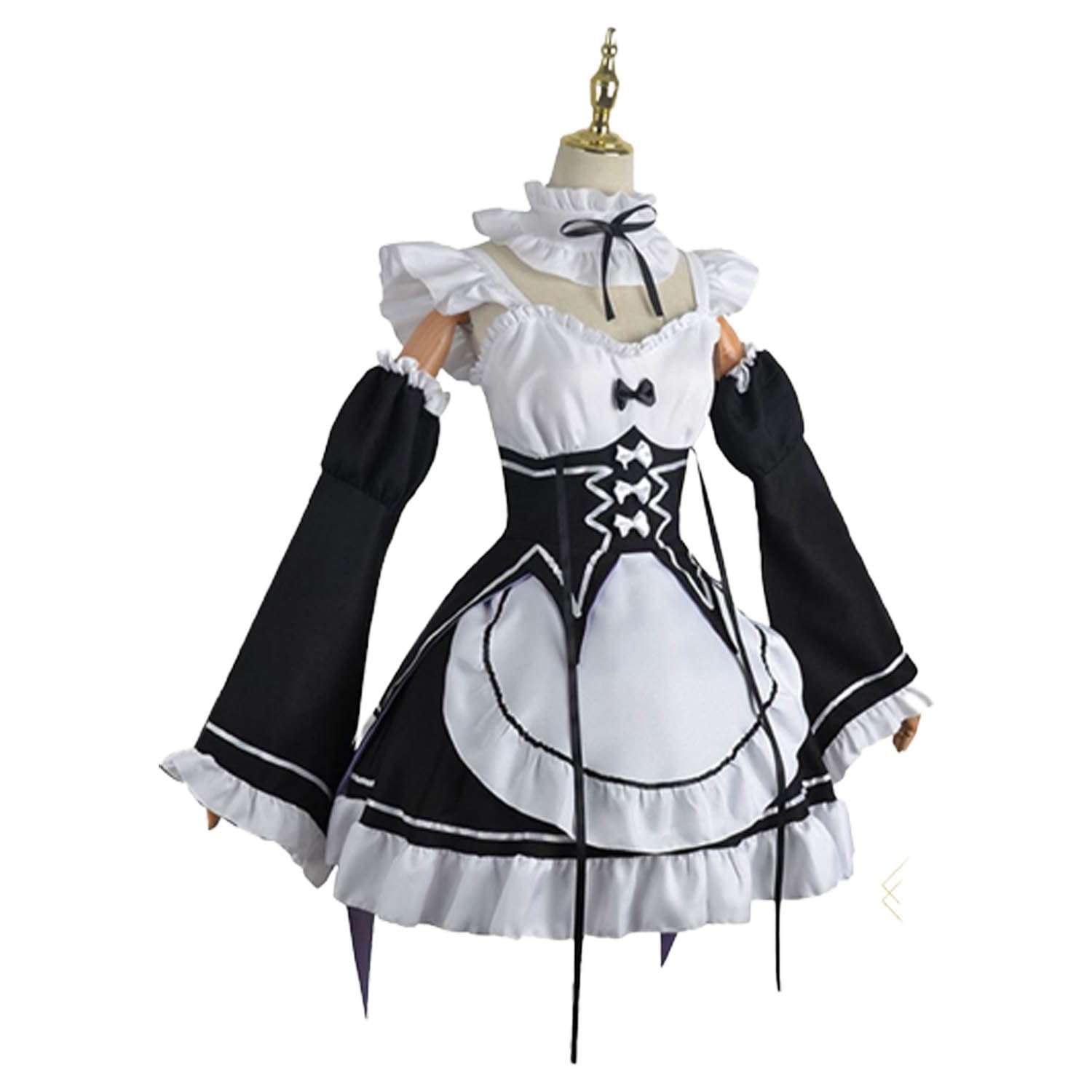Anime Rem Ram Cosplay Costume Vestito Re Life In A Different World From Zero Gioco di Ruolo Uniforme Set Completo Halloween Carnevale Dress Up Suit con Parrucca per Donne