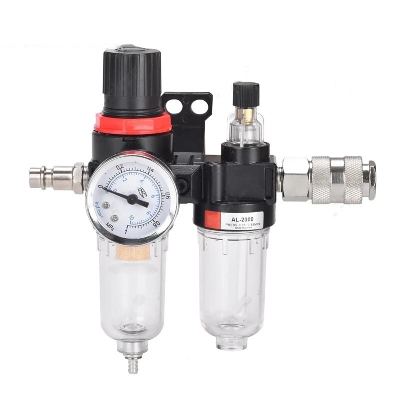AFC2000 1/4 Compressore d'Aria Olio Separatore Acqua Filtro Regolatore Trappola Valvola di riduzione della Pressione dell'aerografo(Afc-smpm20)