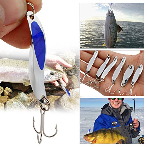 image for Sougayilang Fishing Spoons Lure, Casting Fishing Lures Blade Baits, Gr