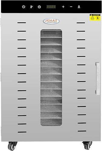 Miniatura 8 de Hakka - Deshidratador de alimentos, máquina deshidratadora de alimentos de 12 bandejas para cecina, verduras, frutas, carne, golosinas para perros,