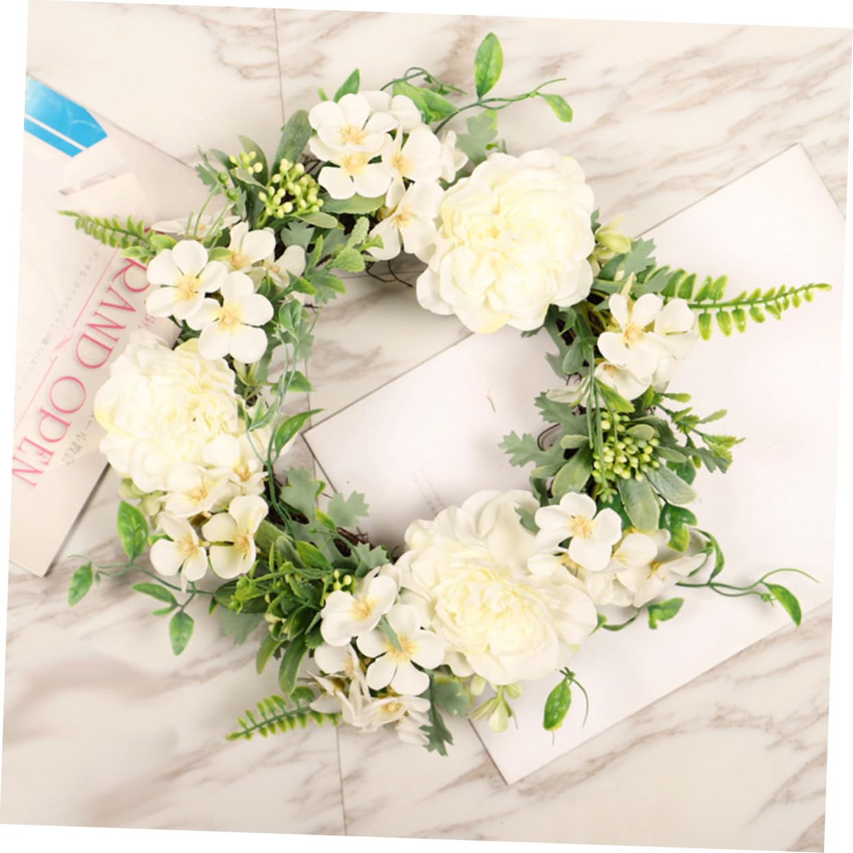 Cabilock 2stücke Künstlicher Camellia Girlande Dekorative Hängende Blumen Für Haustür Hochzeit Und Zuhause Pflegeleichte Deko Ohne Verblassen Frisch Und Natürlich