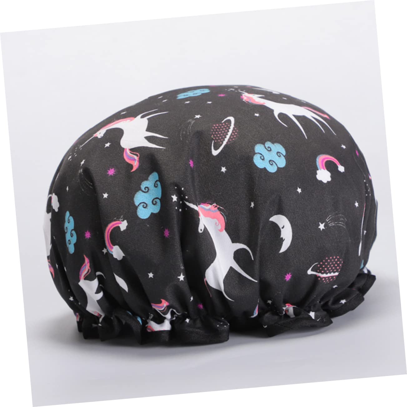 Healeved 12piezas Gorros De Impermeables Para Mujeres De Diseño De Flamenco Rosa y Pegasus Azul Accesorios De Baño Duraderos y Elásticos Para Spa y Viajes
