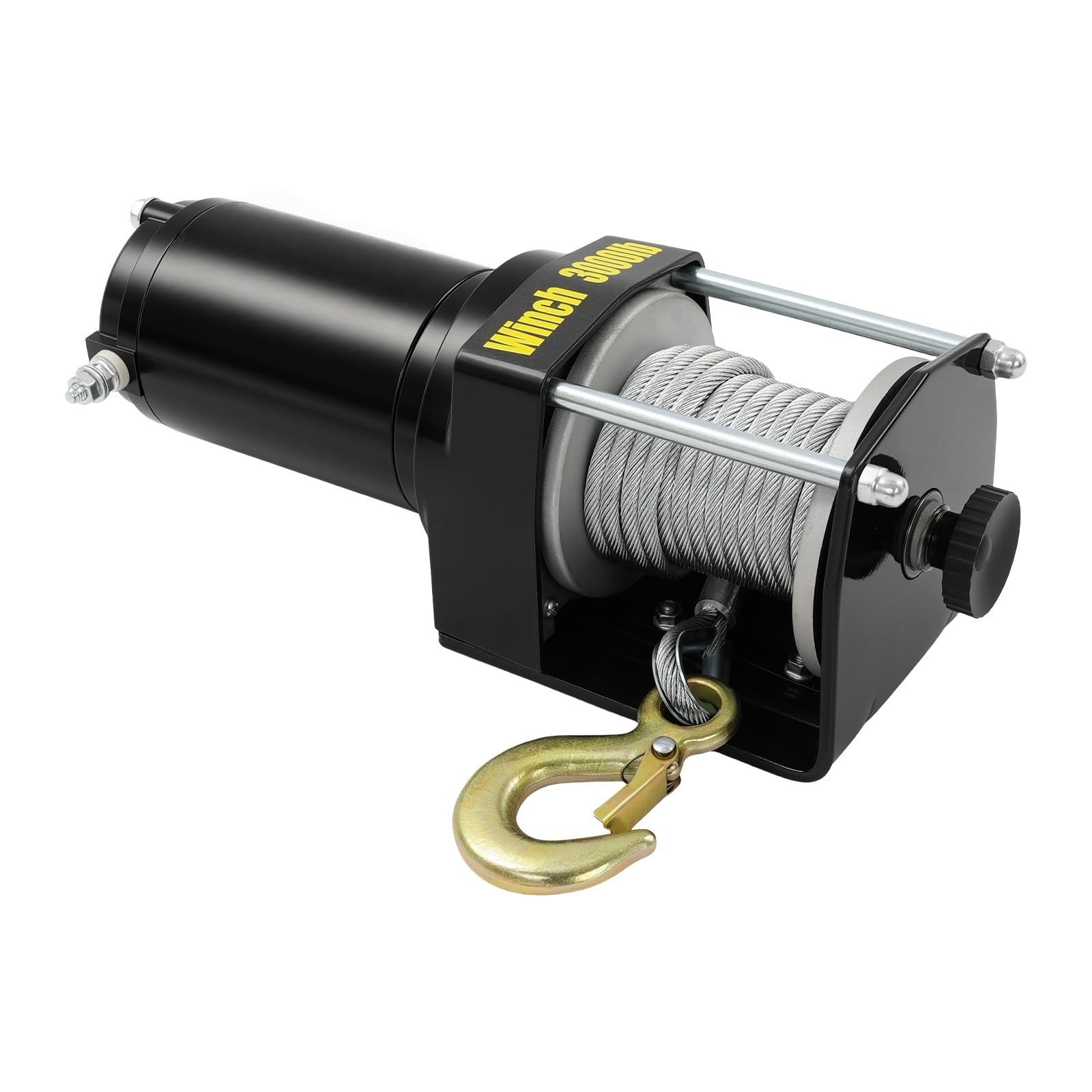 Polipasto Eléctrico Cabrestante Eléctrico De 12V CC, Motor Con Cable Acero 6 M, Fuerza Tracción Nominal 1300 Kg, Moto Cobre Puro 0,55 KW