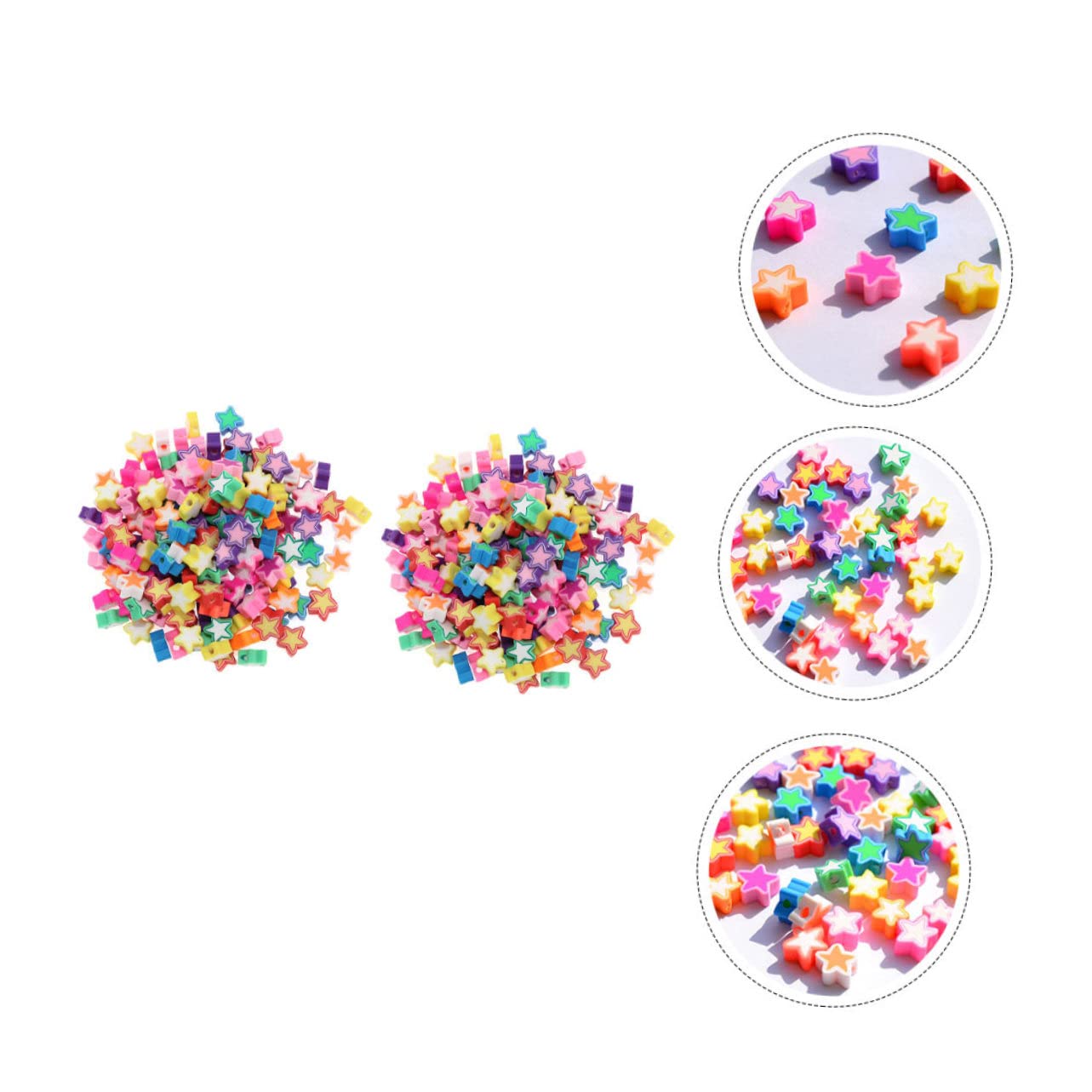 jojofuny Conjunto Abalorios De Espaciadora De Arcilla Polimérica Para Diy De Manualidades Para Joyería Y Pulseras 200 Piezas*5