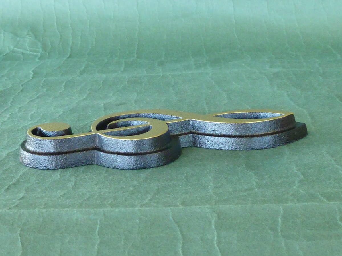 ト音記号 文鎮 ハンドメイド 工業製品 オリジナル品