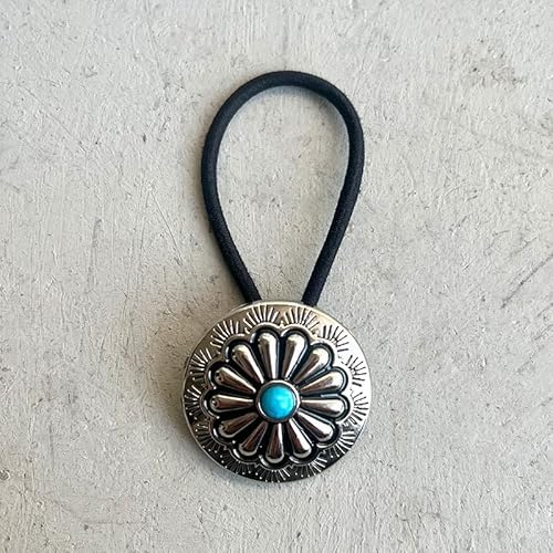 Concho Metal Ponytail Holder Metal Hair Ties Rope Concho Squash Blossom Hair Ring Tie Bw34 (3 Pcs-Set) #TOP4