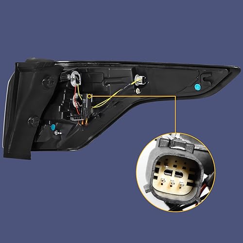 Miniatura 7 de Luz trasera trasera para Ford Escape Kuga 2017 2018 2019 17 18 19 lámpara de freno lado izquierdo (borde negro - L)