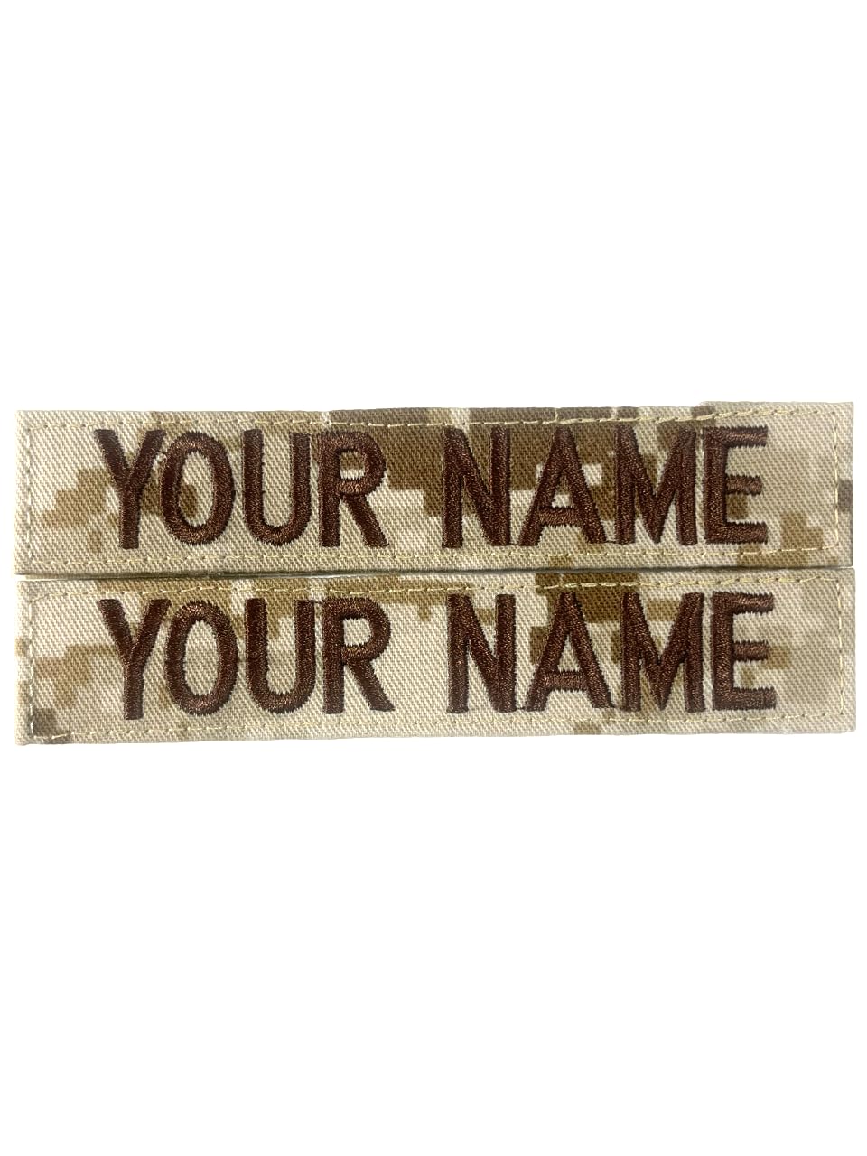 AAFES Alt. 2 Pieces Desert Marpat Name Tape & Marine Tape (Sew on or with Hook Fastener)