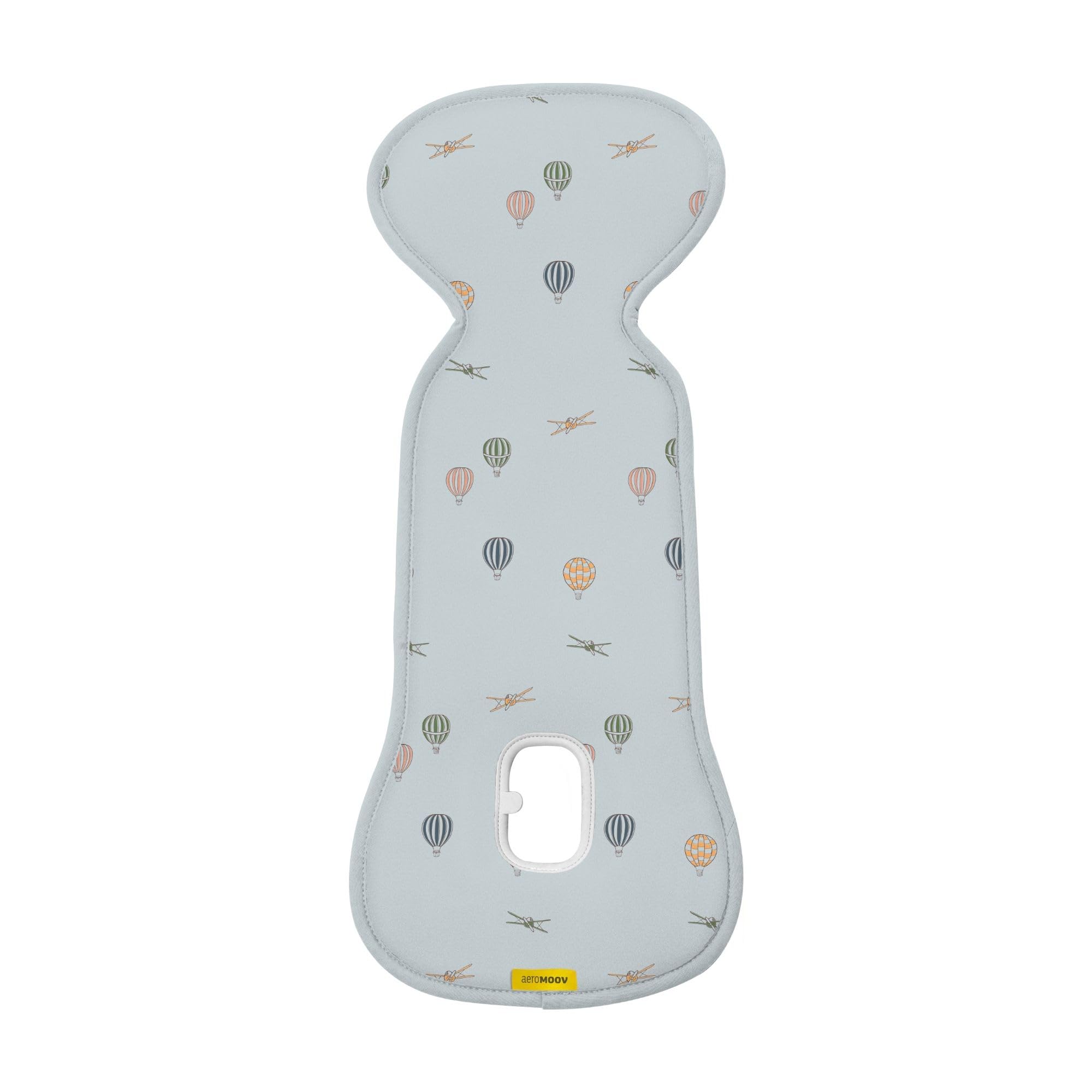 Aeromoov - Cuscino per seggiolino Air Layer - Inserto per seggiolino auto o passeggino - Gruppo 0 - Rivestimento estivo anti-scherzo - Cotone biologico - Air Traffic