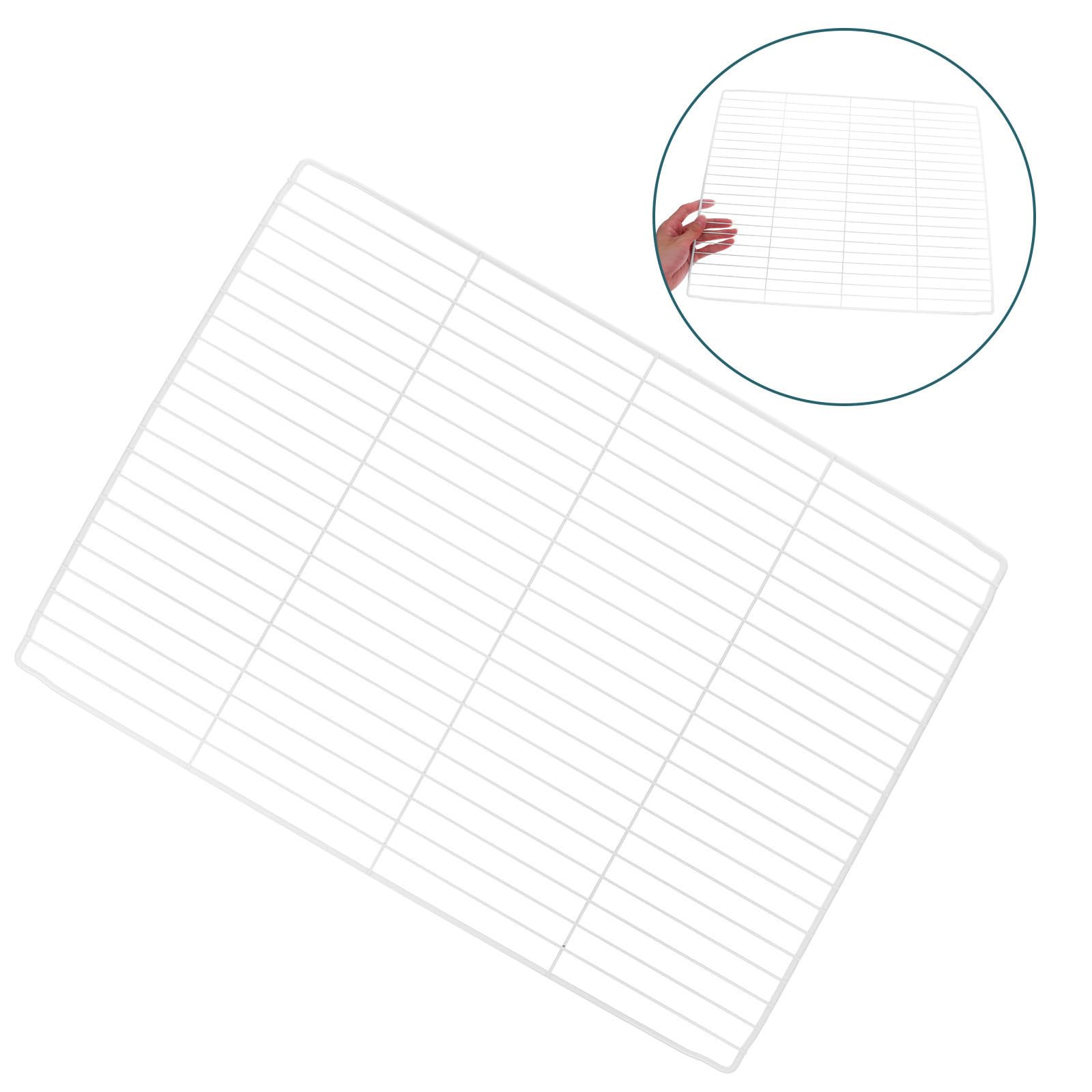 Estante Organizador de Hierro Blanco para Congelador Separadores Resistentes, 3 Piezas, Adecuado para Organizar Alimentos Grandes y Pequeños Cocina