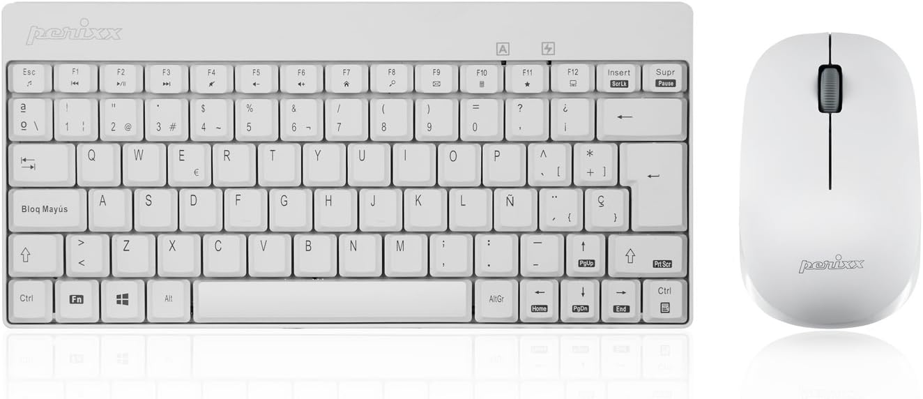 Perixx PERIDUO-802PK ES, Set Tastiera E Mouse Bluetooth Rosa Pastello, Teal Design Retro Con Tasti Rotondi, Italiano QWERTY - 4