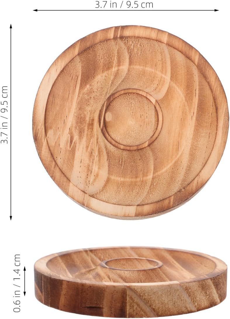 Jewelry Tray Wooden Jewelry Display Tray 3.74 X 3.74 X 0.55 in Bracelet Display for Rings Bangles Beaded Bracelets Compact Organizer for Home or Retail image 2
